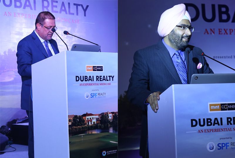 CEOs of Jumeirah Golf Estates and JLL India speak at the launch of strategic sales drive in New Delh