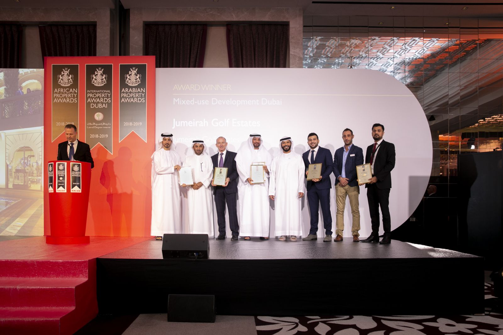 JUMEIRAH GOLF ESTATES SWEEPS SEVEN WINS AT  INTERNATIONAL PROPERTY AWARDS DUBAI 2018