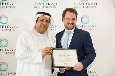 Jumeirah Golf Estates Holds Inaugural Award Event For Top Real Estate Brokers