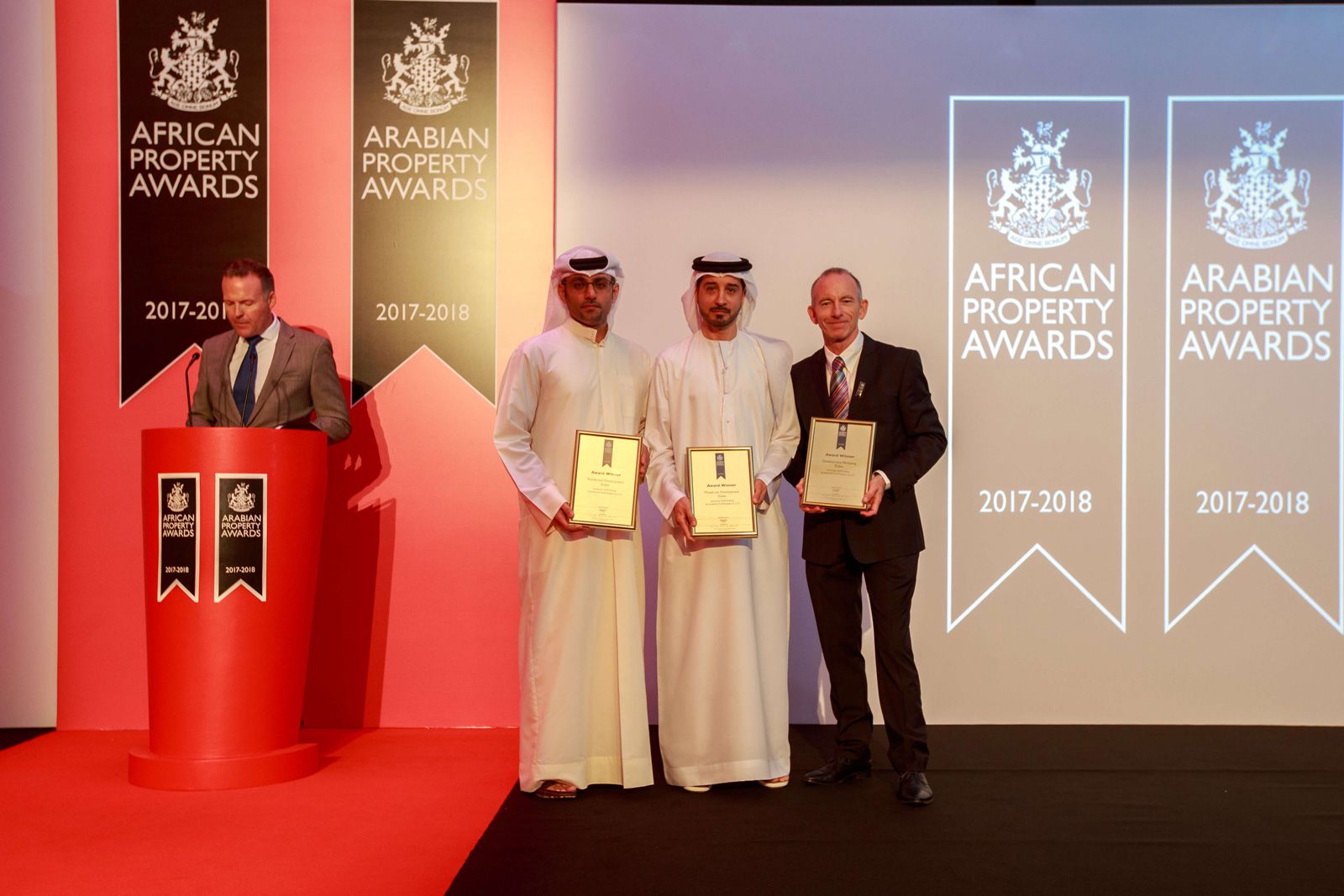 JUMEIRAH GOLF ESTATES SWEEPS THREE WINS AT  AFRICA AND ARABIA PROPERTY AWARDS 2017